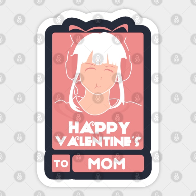 Girls in Happy Valentines Day to Mom Sticker by AchioSHan